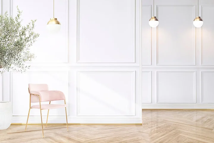 Interior minimalis dengan aksen kayu