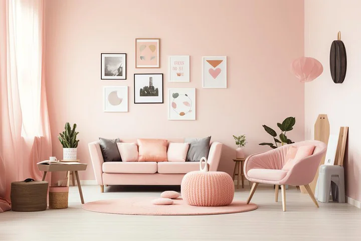 Living room warna pastel