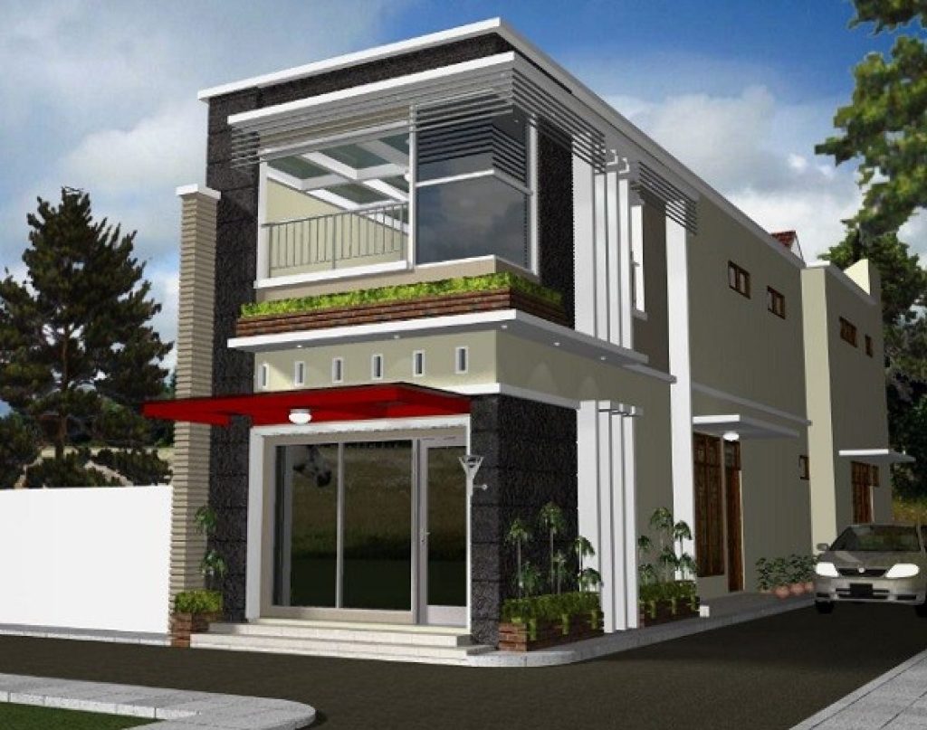 Desain ruko 2 lantai minimalis modern