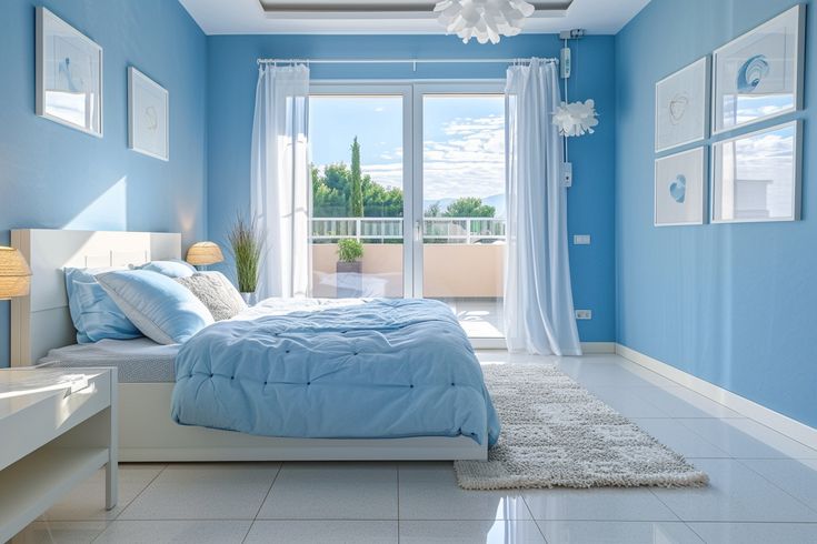 kamar biru langit