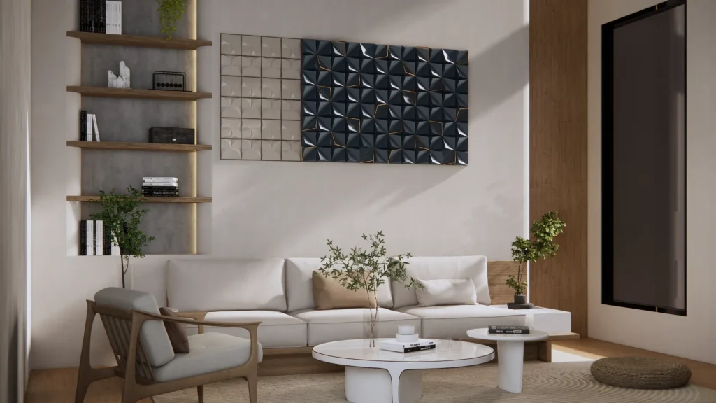 ruang keluarga scandinavian