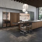 dapur industrial alumunium kayu