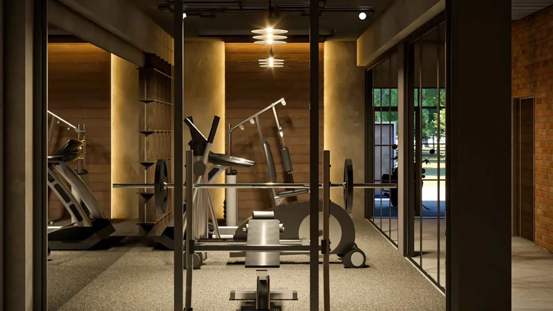 Gym Room Industrial Style