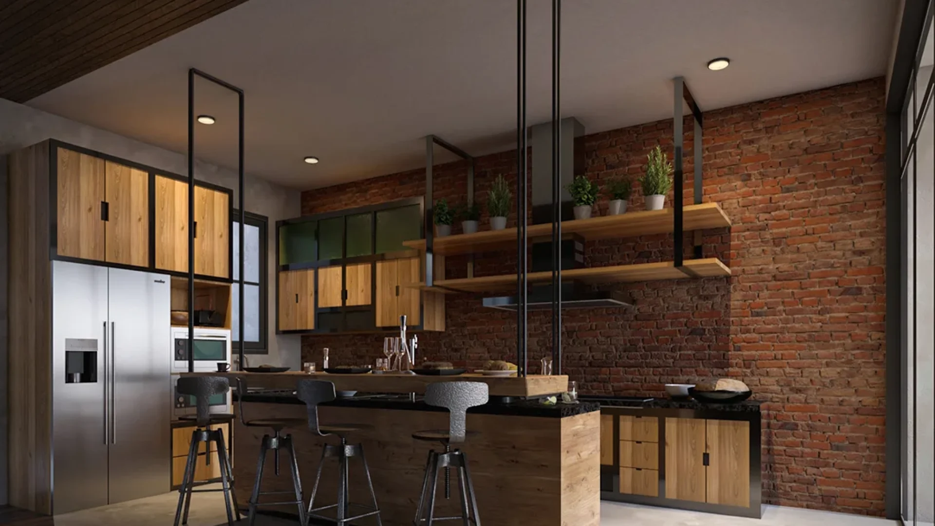 Kitchen and Dining Industrial Style