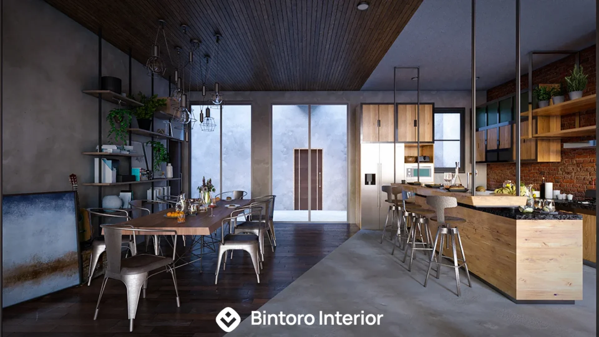 Kitchen and Dining Industrial Style