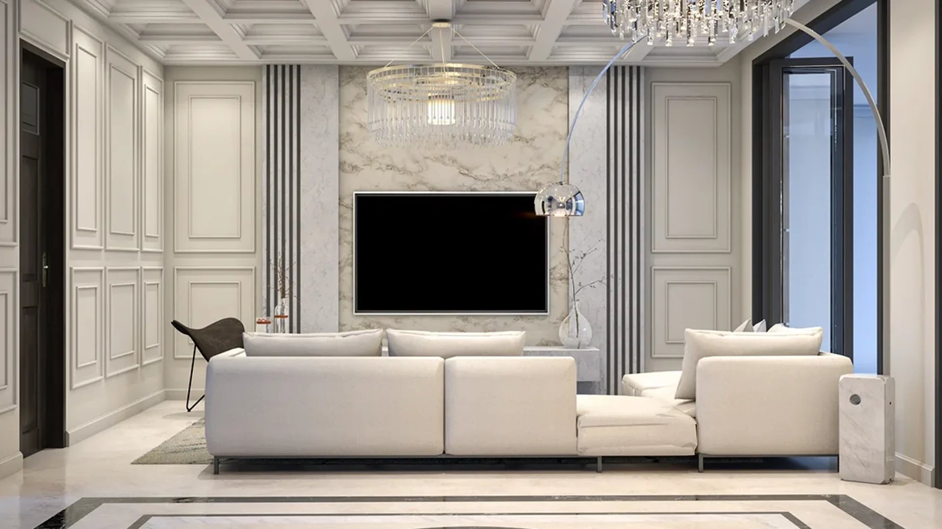 Project Living Room European Classic Style